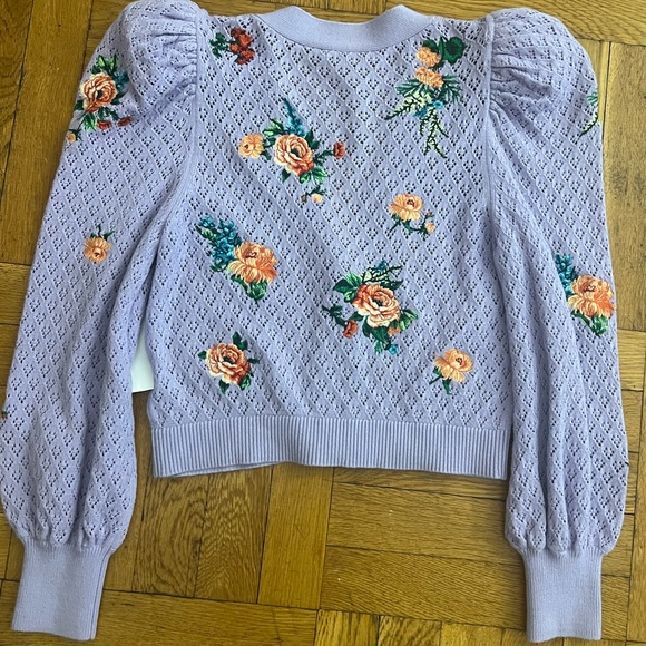 alice + olivia
Morita Floral Puff Sleeve Cardigan - Picture 12 of 16